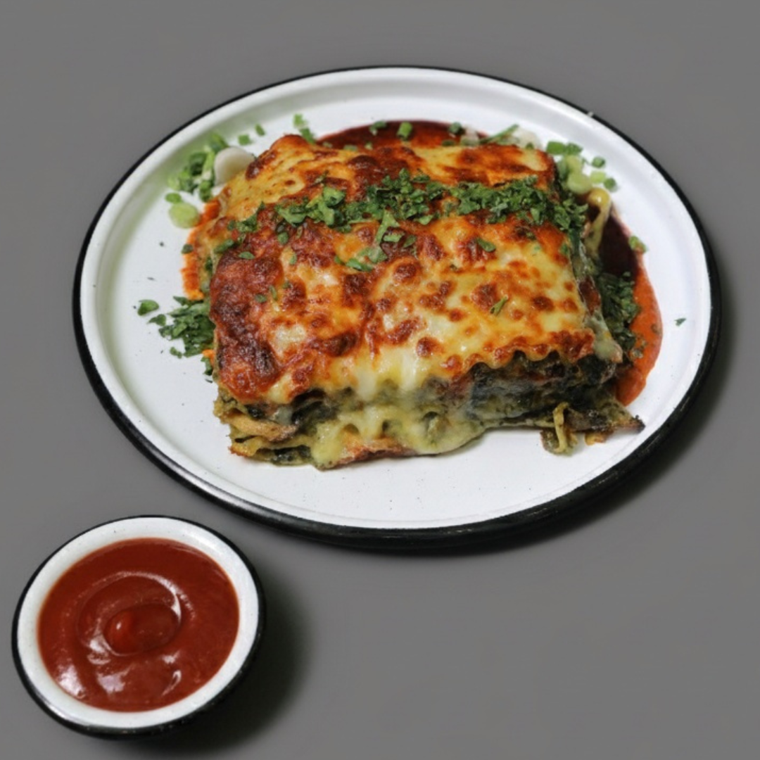 لازانیا مرغ و اسفناج